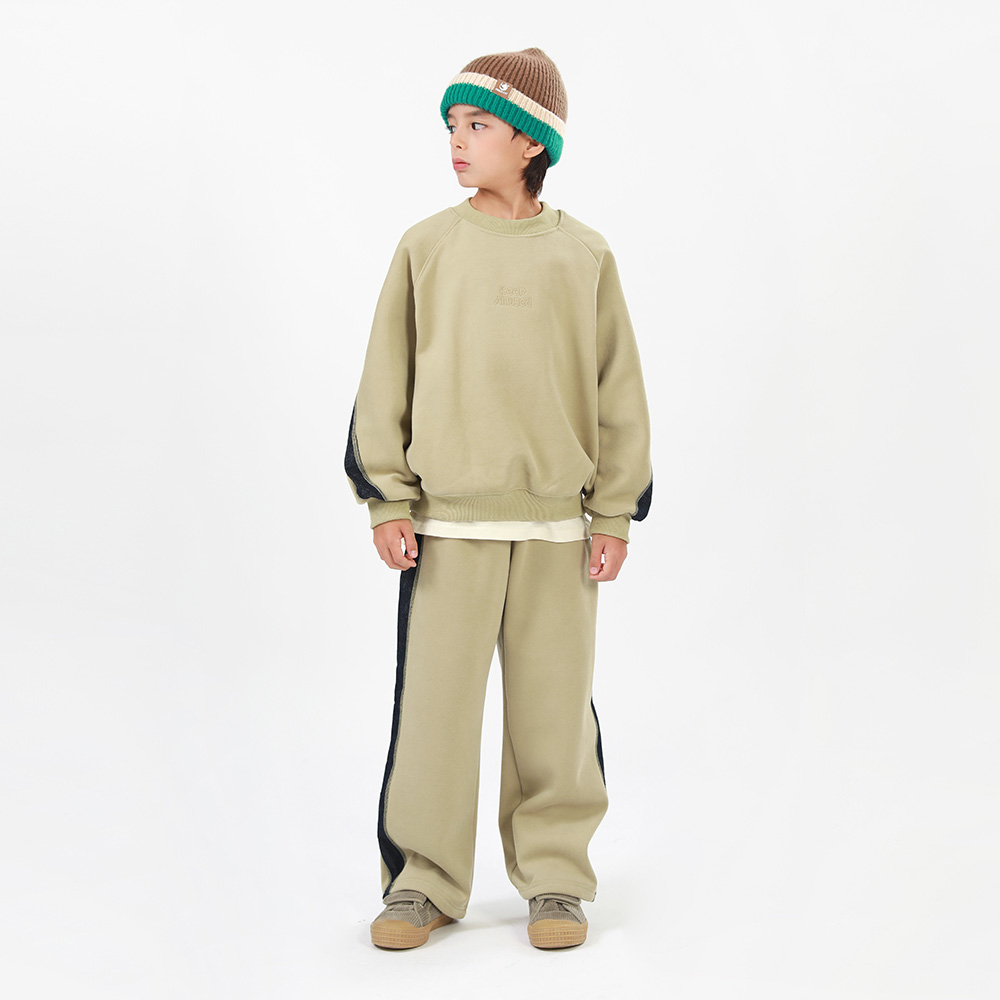 Rune Denim Color Block Raised Fleece Top and Bottom SET (Size 9-23)