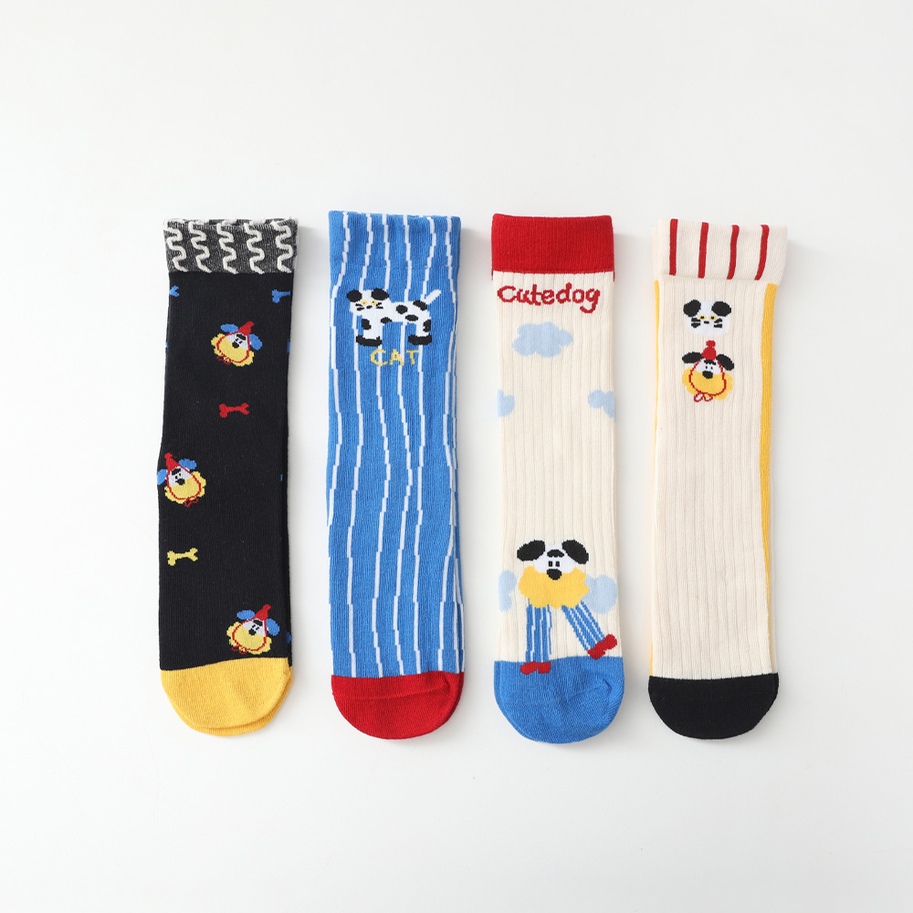 Puppy socks 4-piece set