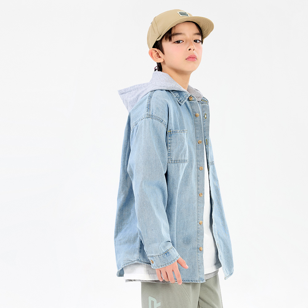 Freedom Hood Denim Shirt (Size 9-23)