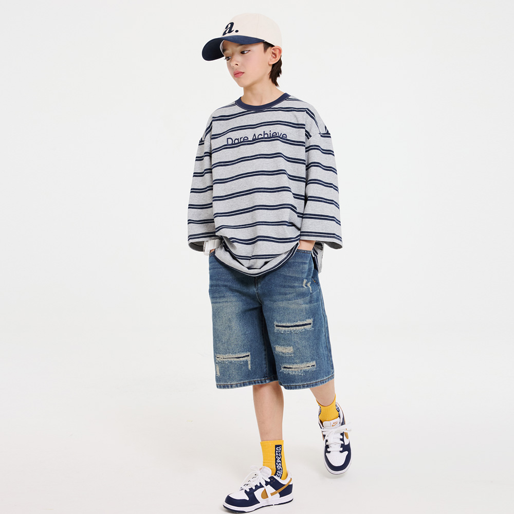 Tuck Denim Half Pants (Size 9-23)