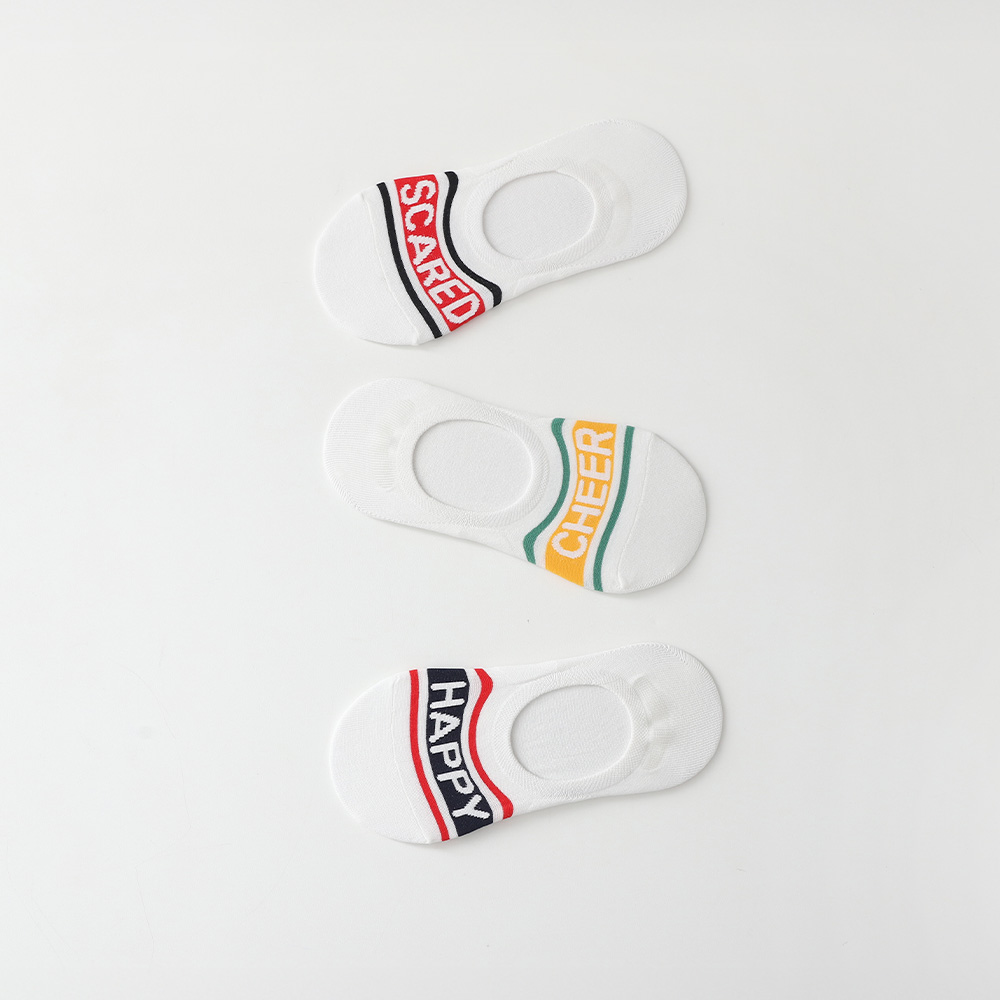Logo fake socks 3-piece set