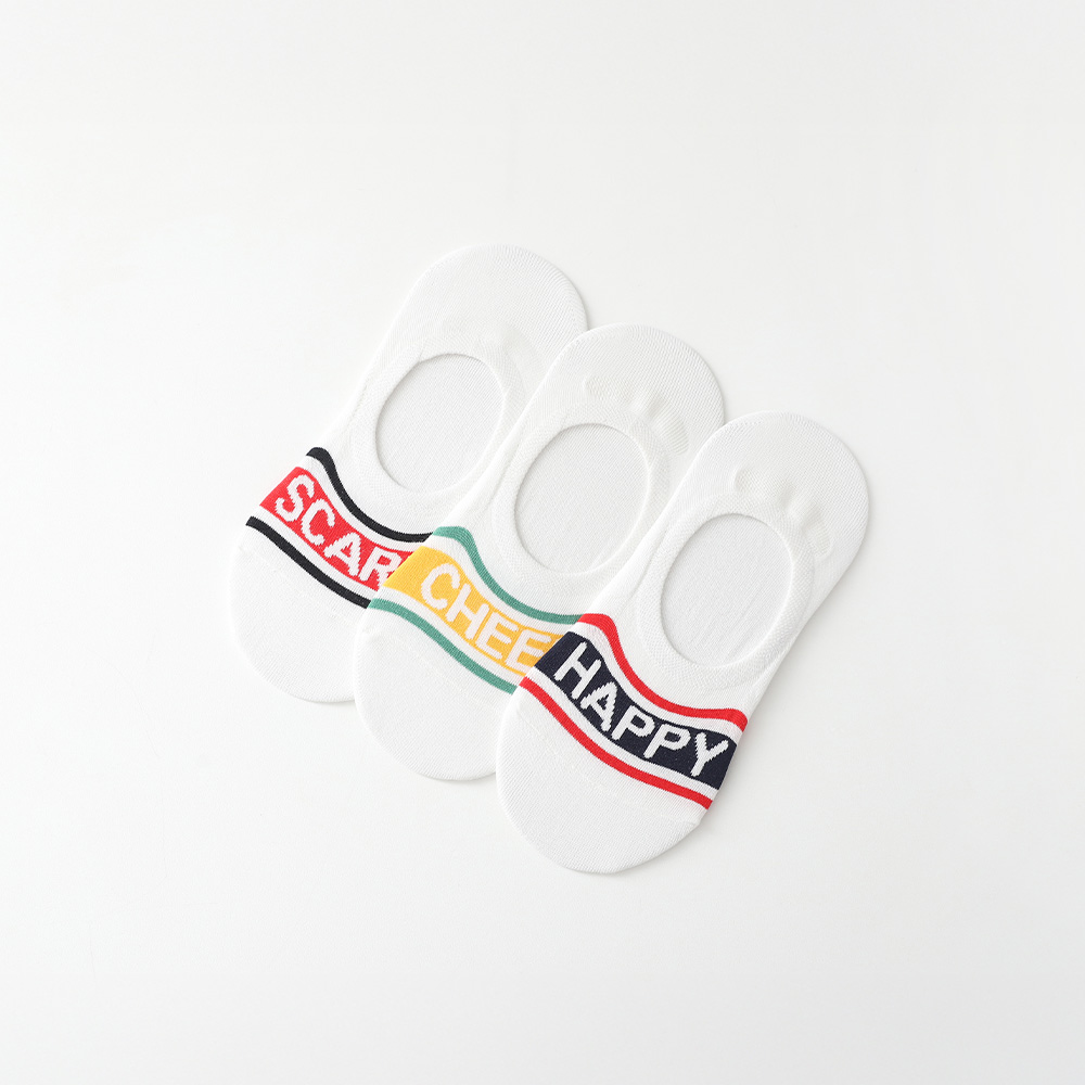 Logo fake socks 3-piece set