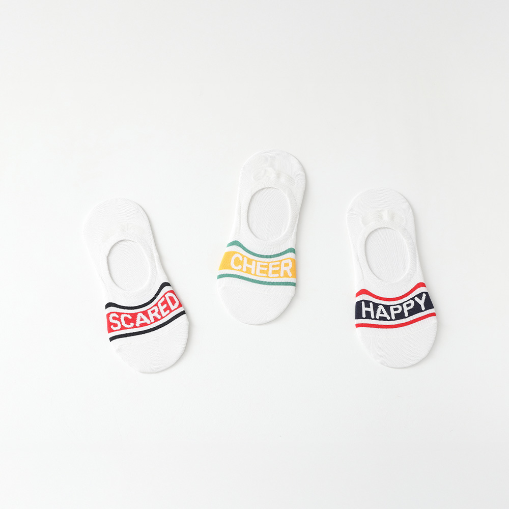 Logo fake socks 3-piece set