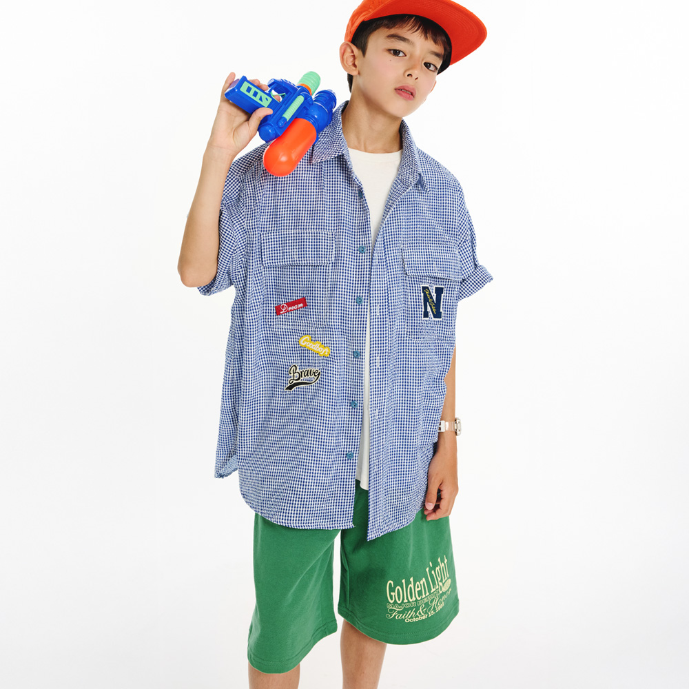 Dizzle embroidery patch shirt (size 9-23)