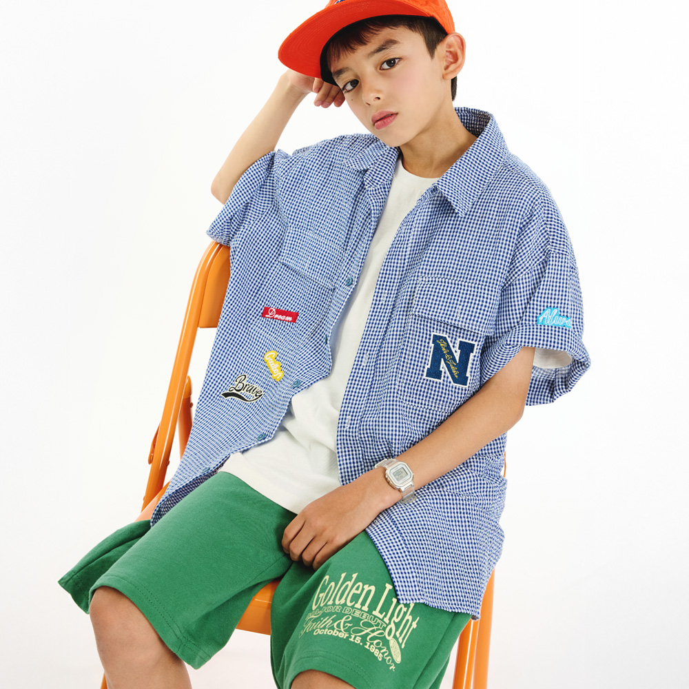 Dizzle embroidery patch shirt (size 9-23)