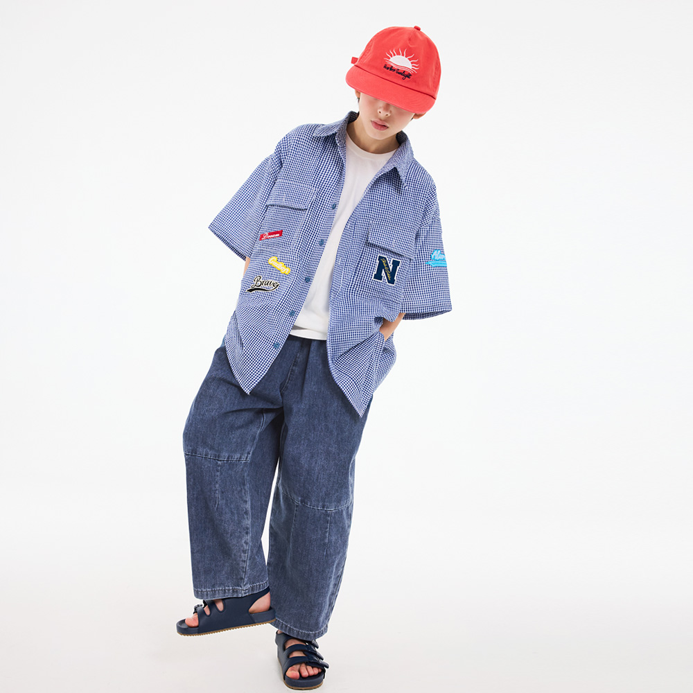 Dizzle embroidery patch shirt (size 9-23)