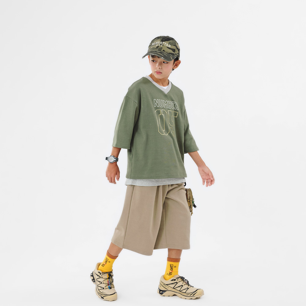 Number Golden V-Neck T-shirt (Size 9-23)
