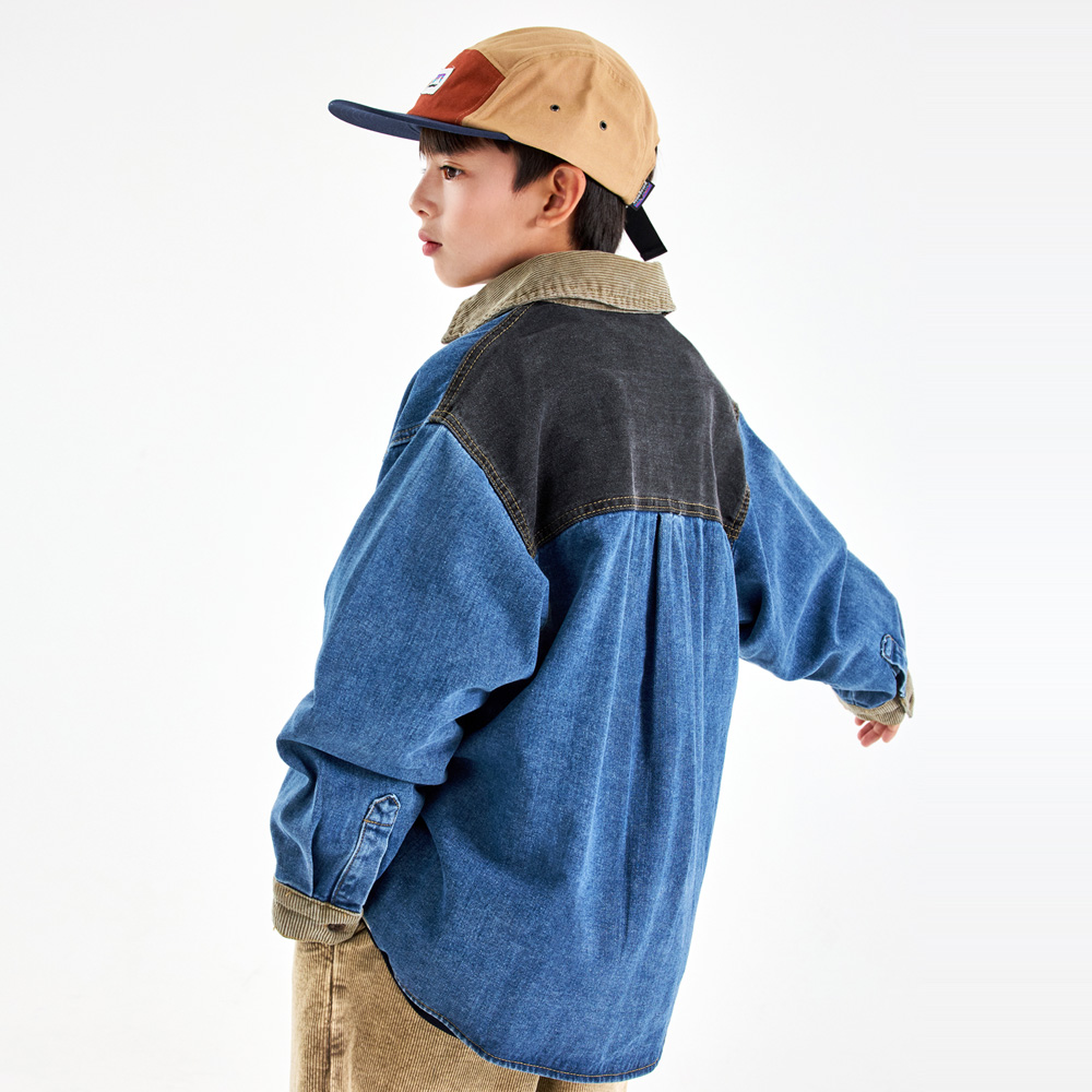 Kiji Corduroy color block denim jacket (size 9-23)