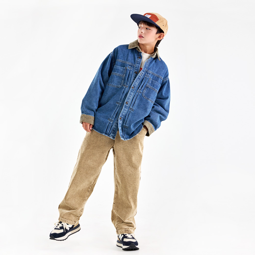 Kiji Corduroy color block denim jacket (size 9-23)
