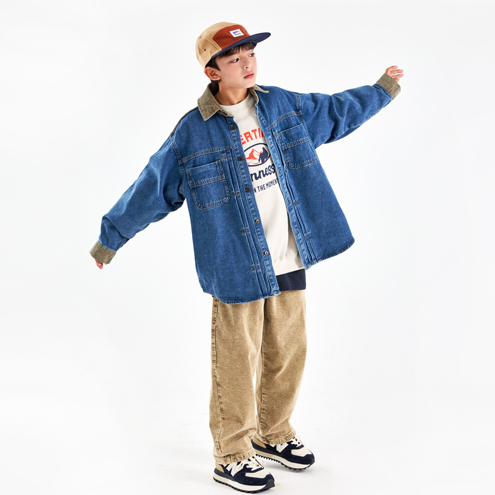 Kiji Corduroy color block denim jacket (size 9-23)