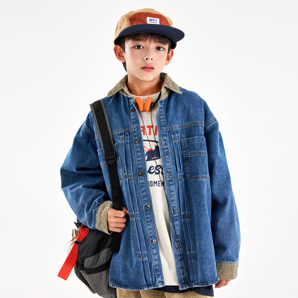Kiji Corduroy color block denim jacket (size 9-23)