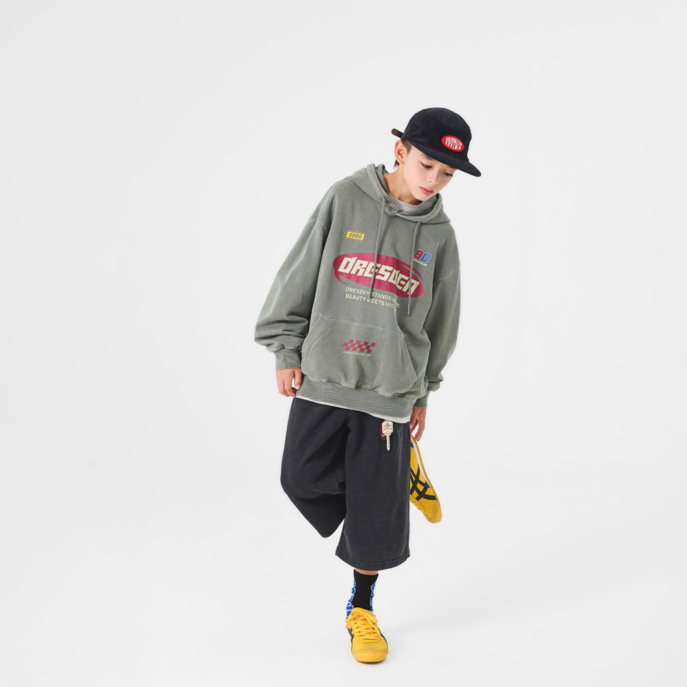 Lida Pigment Hooded Man-to-Man (Size 9-23)