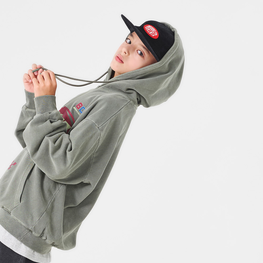 Lida Pigment Hooded Man-to-Man (Size 9-23)