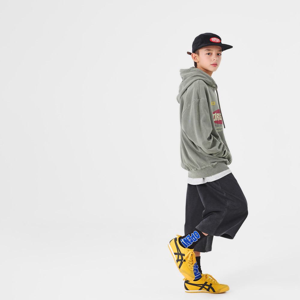 Lida Pigment Hooded Man-to-Man (Size 9-23)