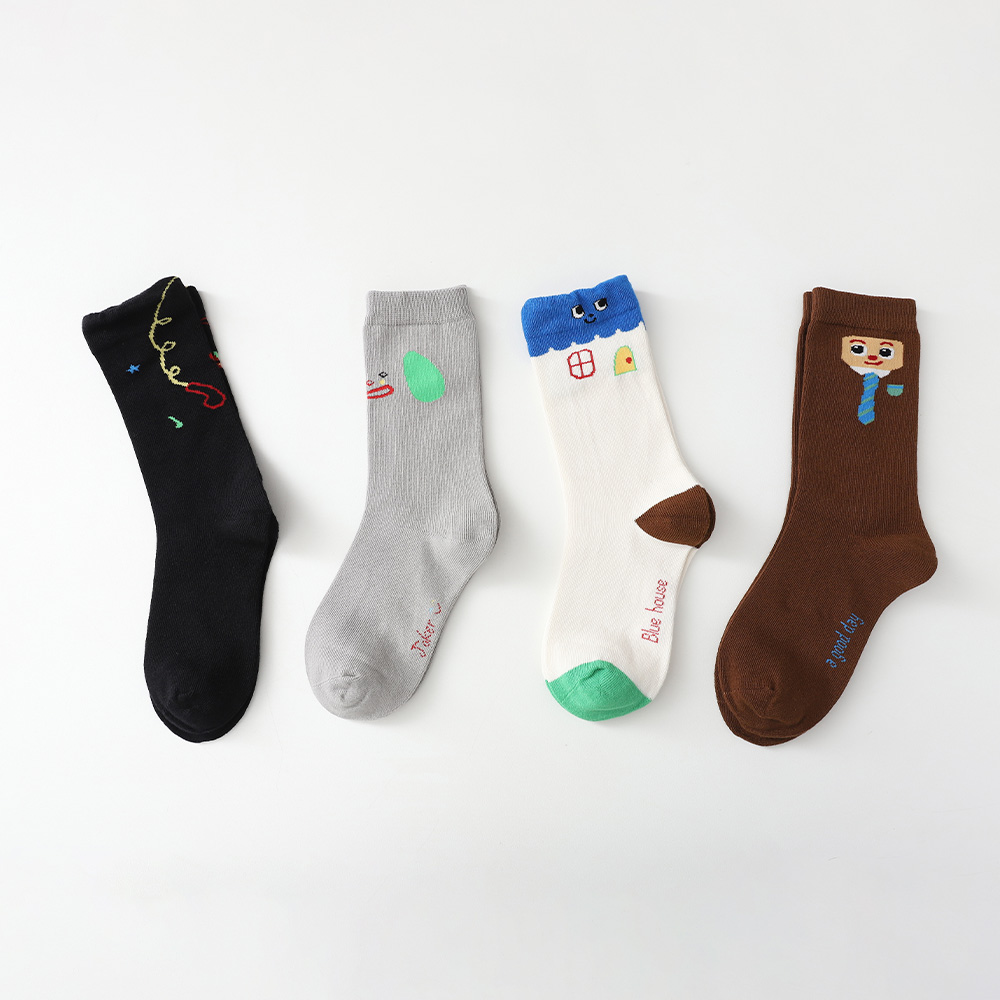 House Socks 4-Piece Set