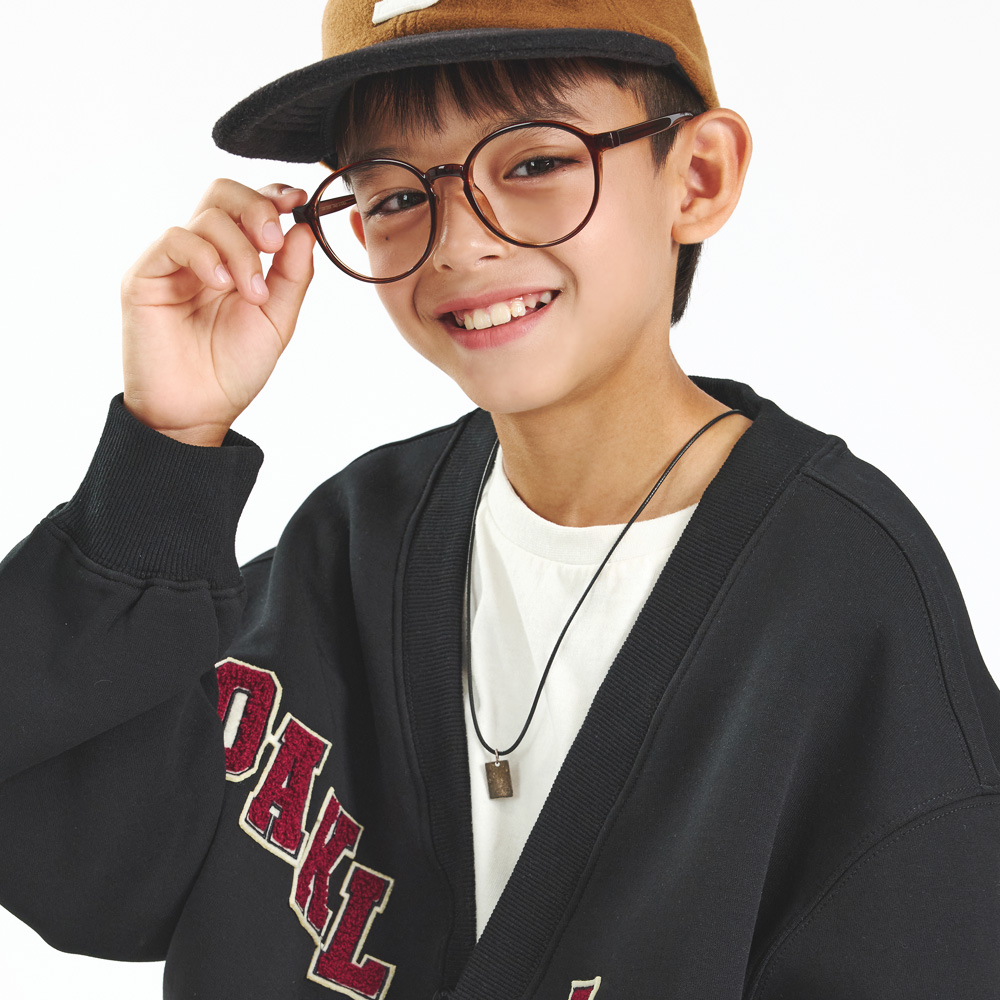 Oak Embroidery Patch Cotton Cardigan (Size 9-23)