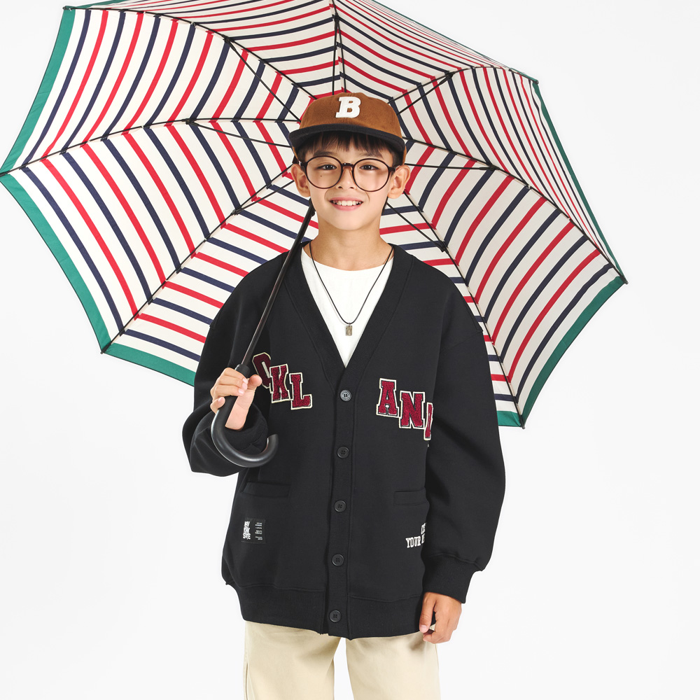 Oak Embroidery Patch Cotton Cardigan (Size 9-23)