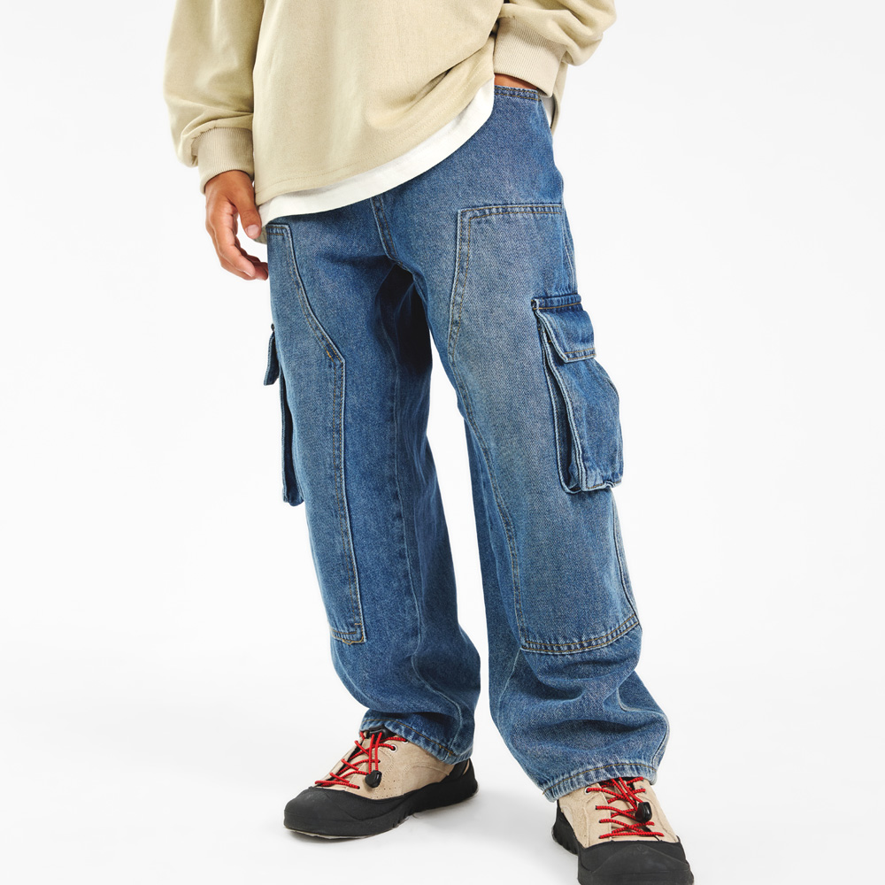 Utility Cargo Denim Pants (Size 9-23)