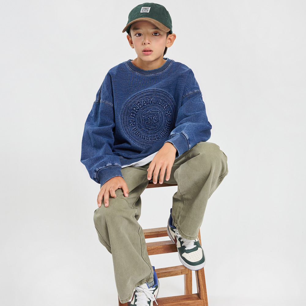 Dow Embossed Washing Man-to-Man (Size 9-23)