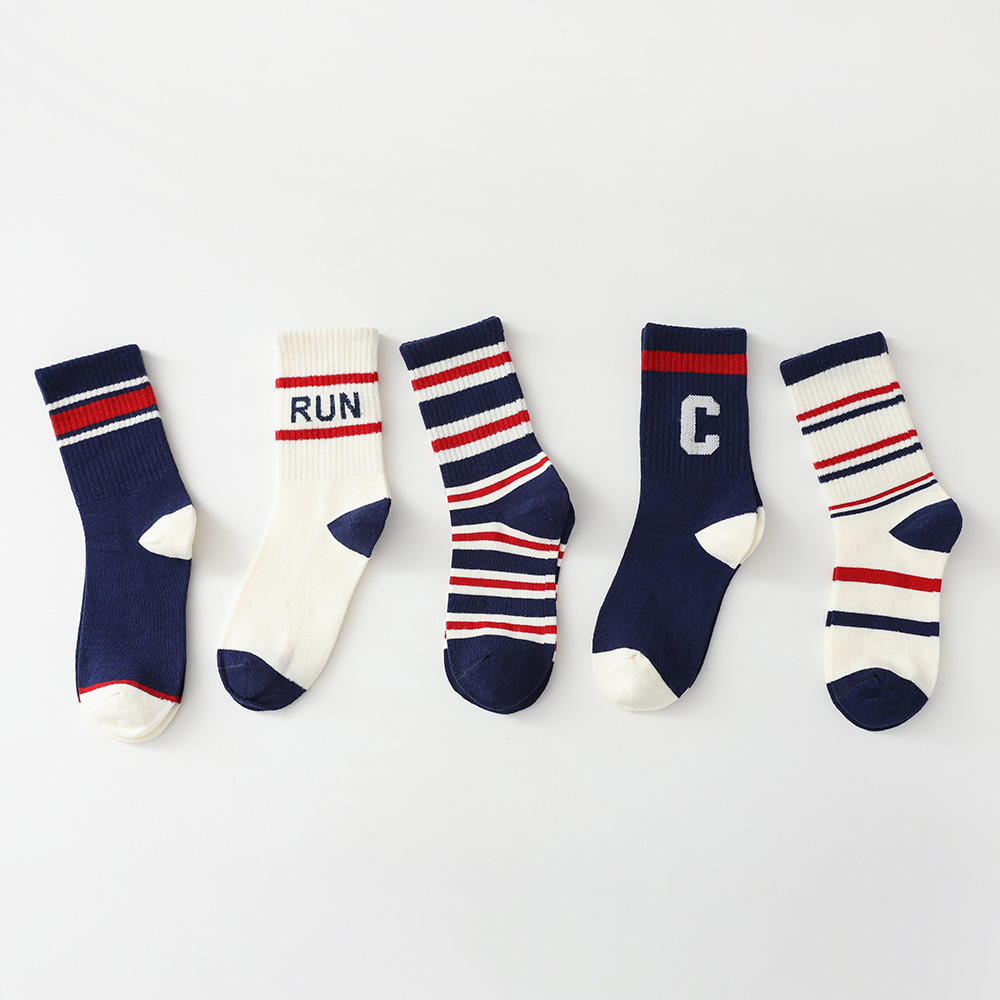 C Navy Socks 5-piece Set
