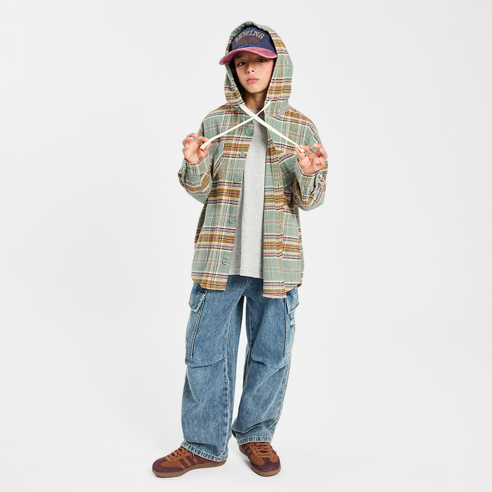 Debbie Hooded Shirt Jacket (Size 9-23)