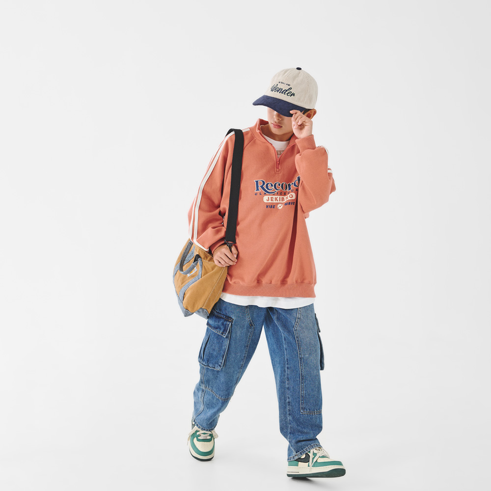 Delsiban Zip-up Man-to-Man (Size 9-23)