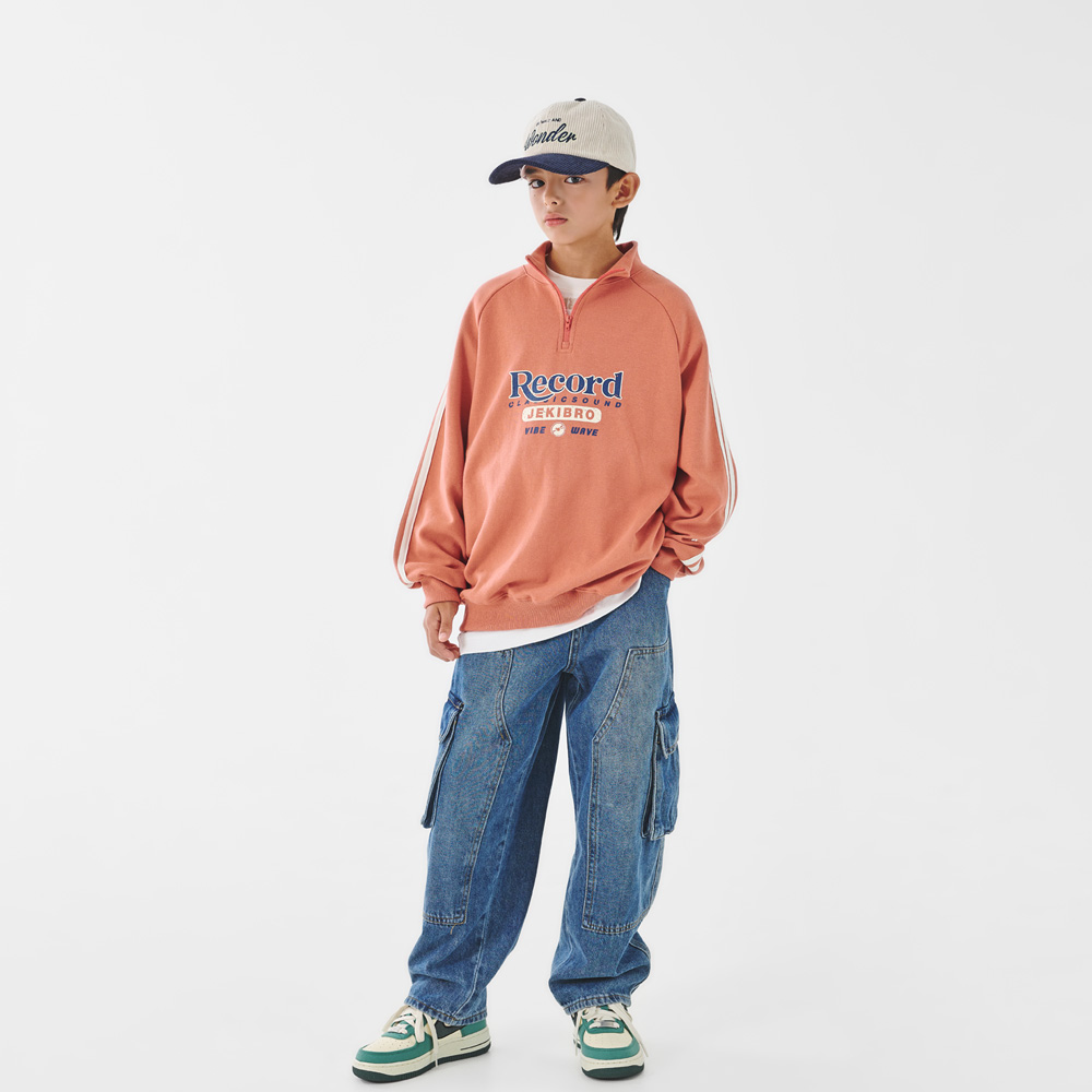 Delsiban Zip-up Man-to-Man (Size 9-23)