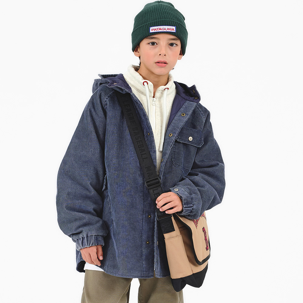 Dunt Corduroy Quilted Hooded Jacket (Size 9-23)