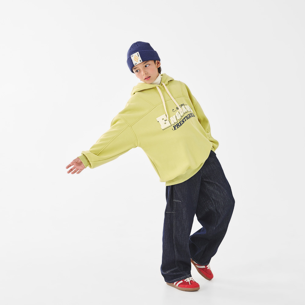 Turbo Fur Hooded Denim Pants (Size 9-23)