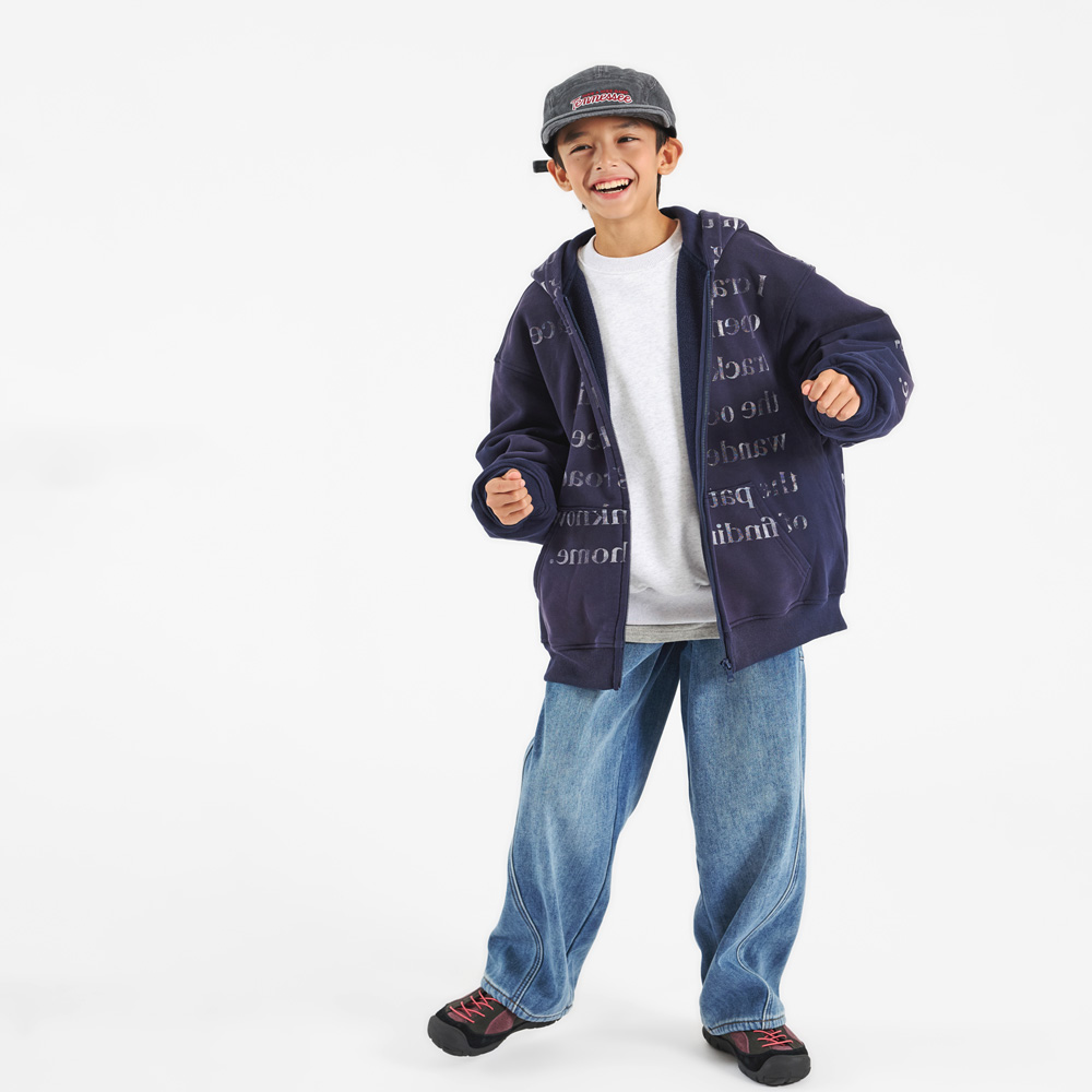 Bat-style hooded sweatshirt (sizes 9-23)