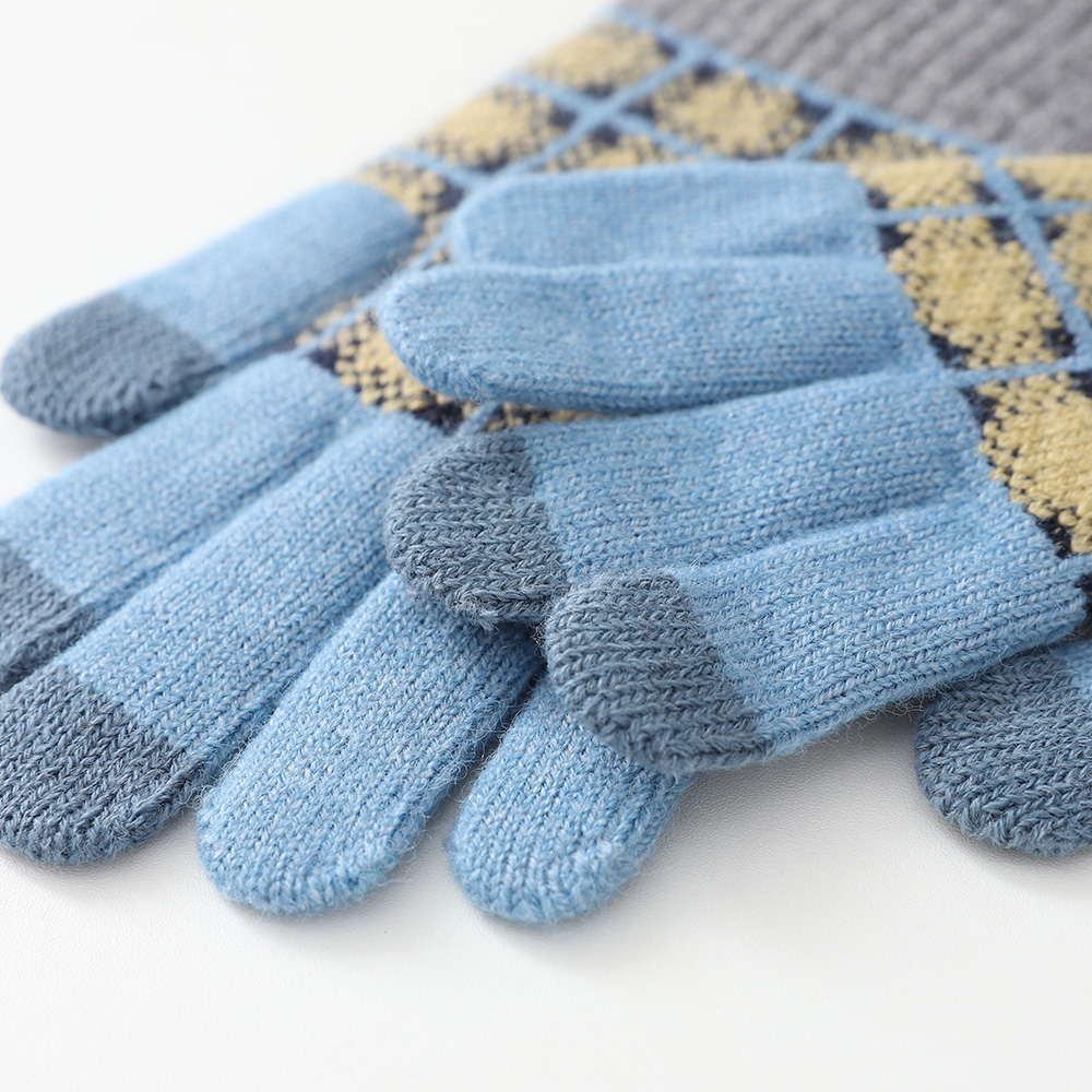 Irene Argyle Check Gloves