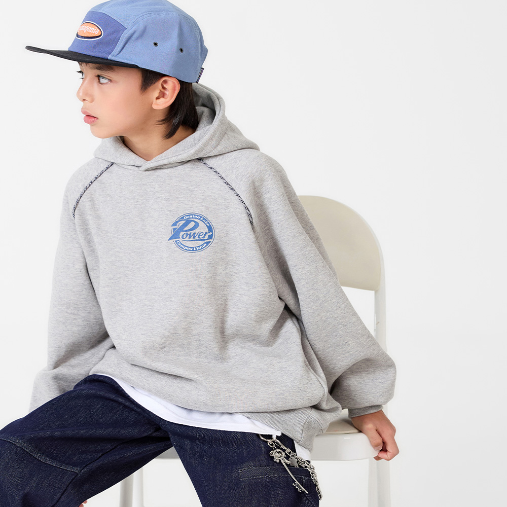 Tortoiseshell Hooded Man-to-Man (Size 9-23)