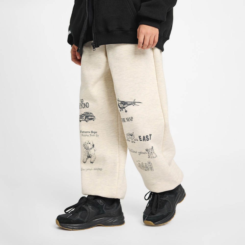 Cowhide imitation jogger pants (sizes 9-23)