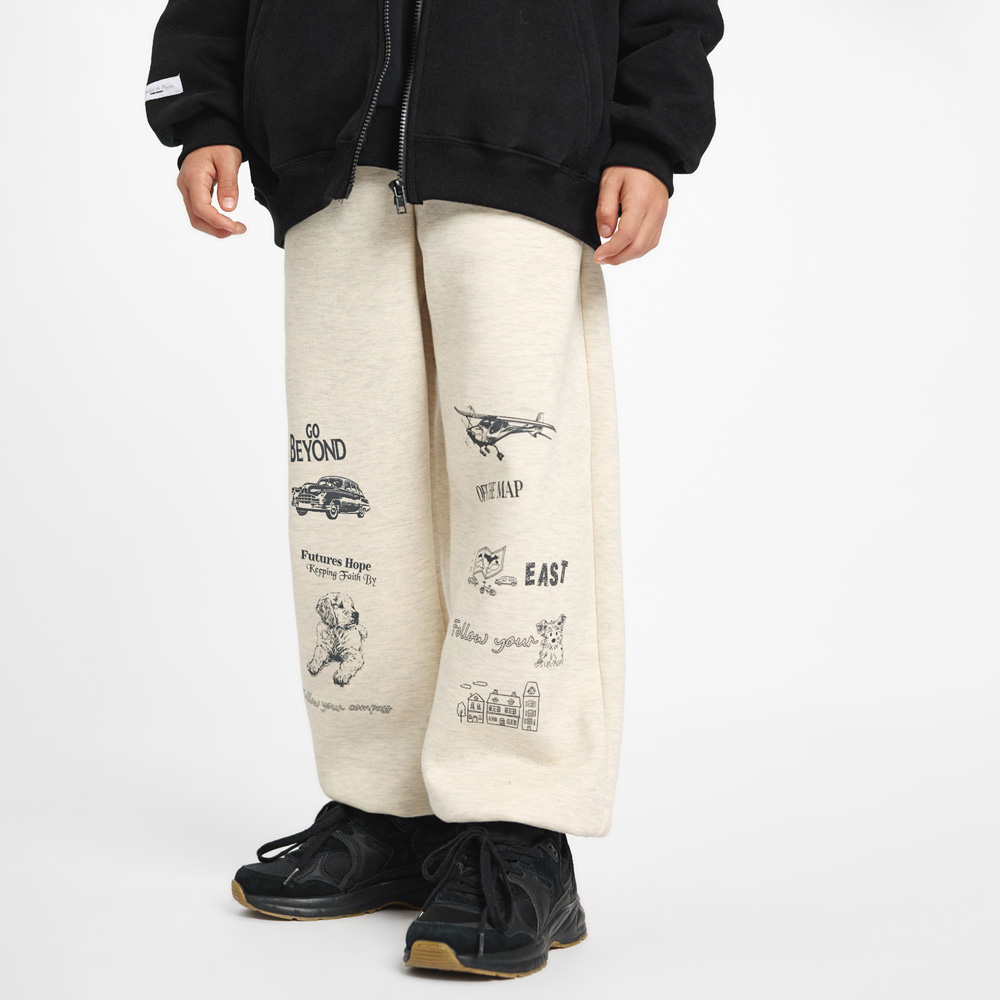 Cowhide imitation jogger pants (sizes 9-23)