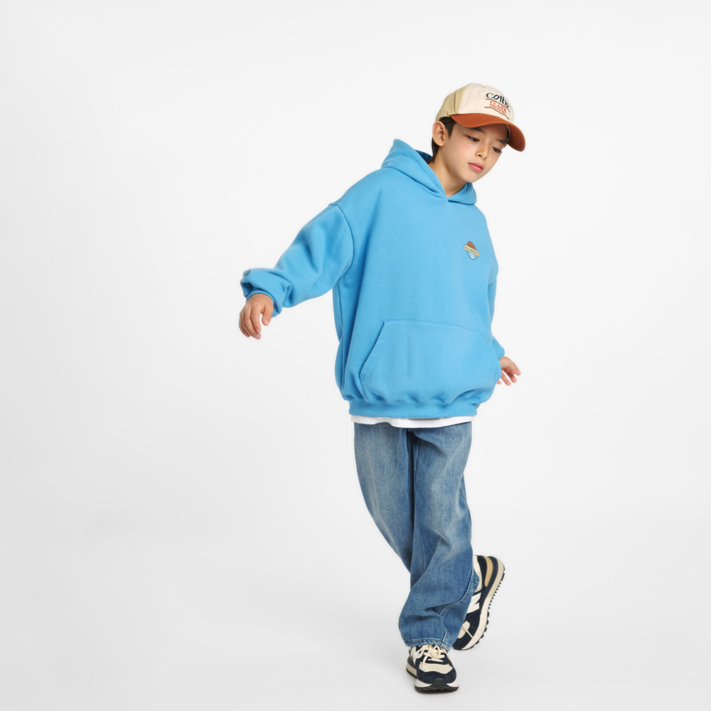 No-collar hooded sweatshirt (sizes 9-23)