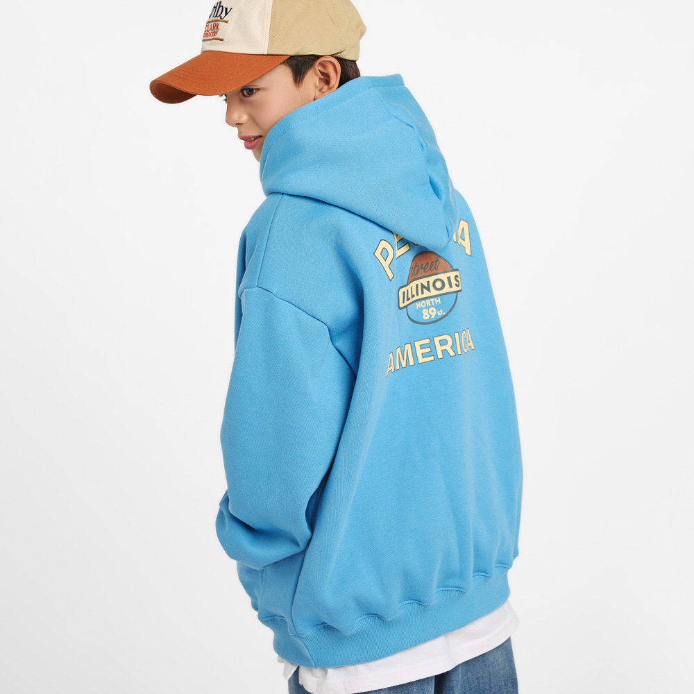 No-collar hooded sweatshirt (sizes 9-23)