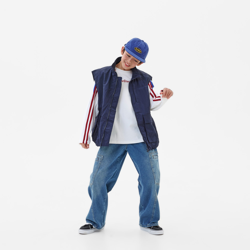 Loop Woven Zip-Up Vest (Size 11-23)