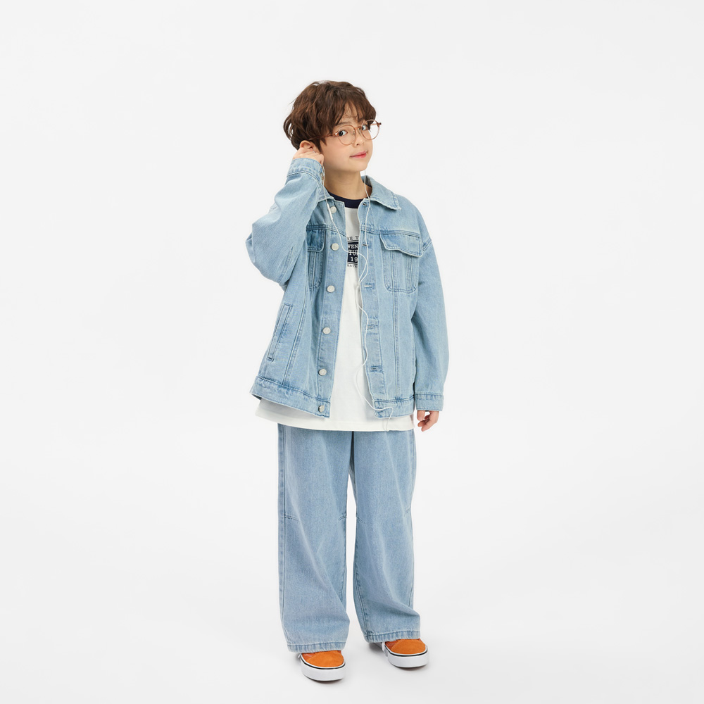 Lahen Denim Top and Bottom Set (Size 11-23)